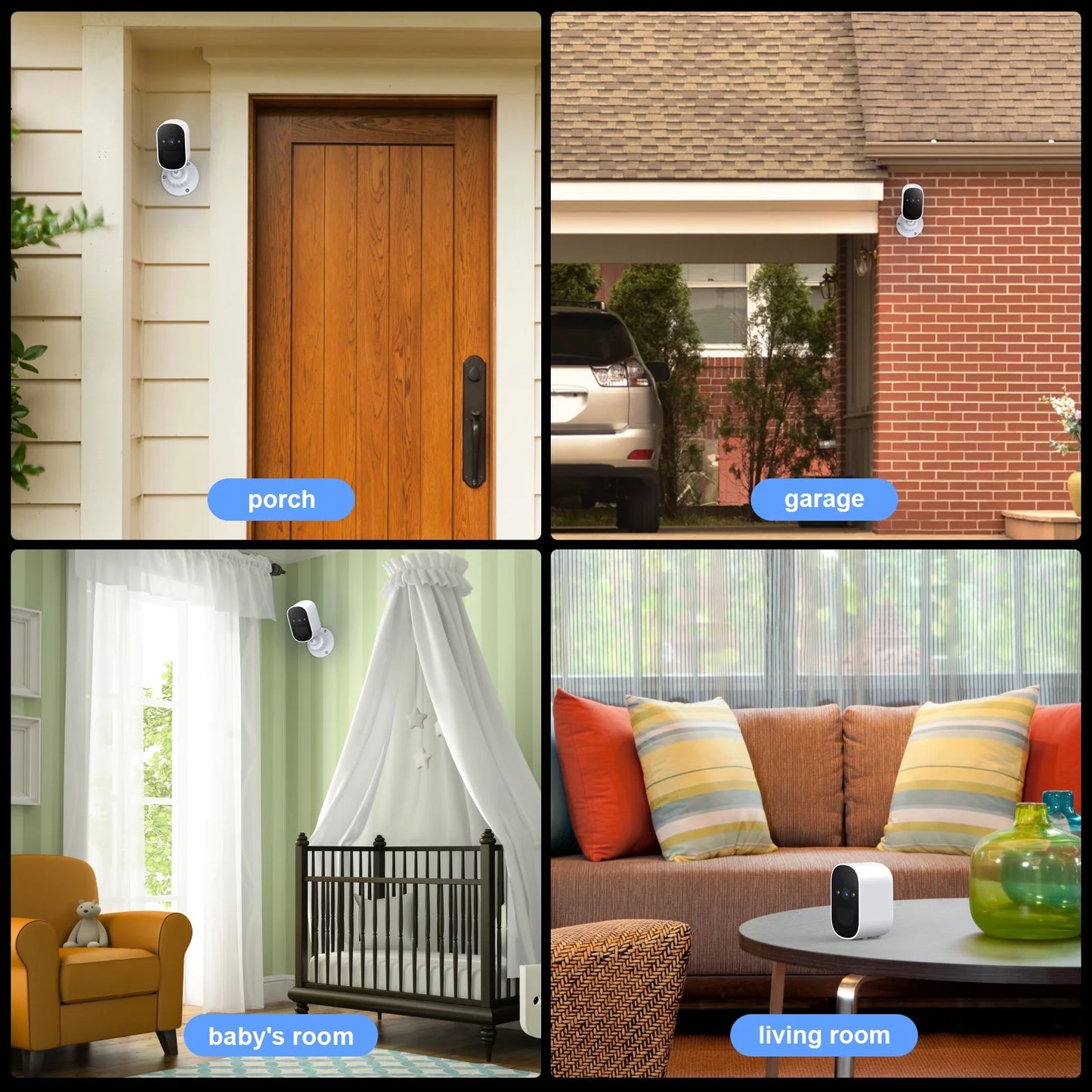 Outdoor Wireless Security Camera, 4MP 1080P, Color Night Vision, 2-Way Talk, Motion Detection, Includes Accessories